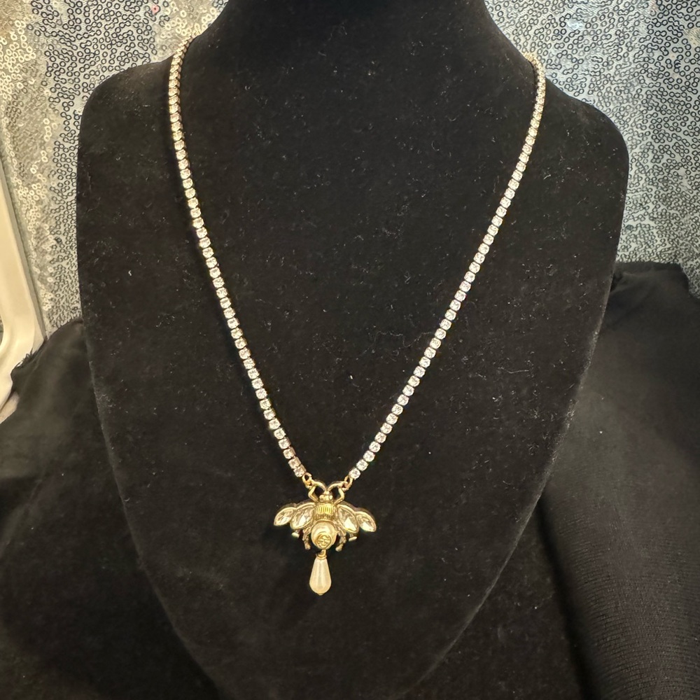 Gucci Gold and Silver Bee Necklace